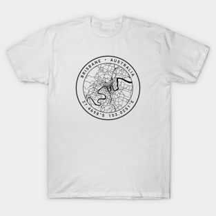 Brisbane Map T-Shirt